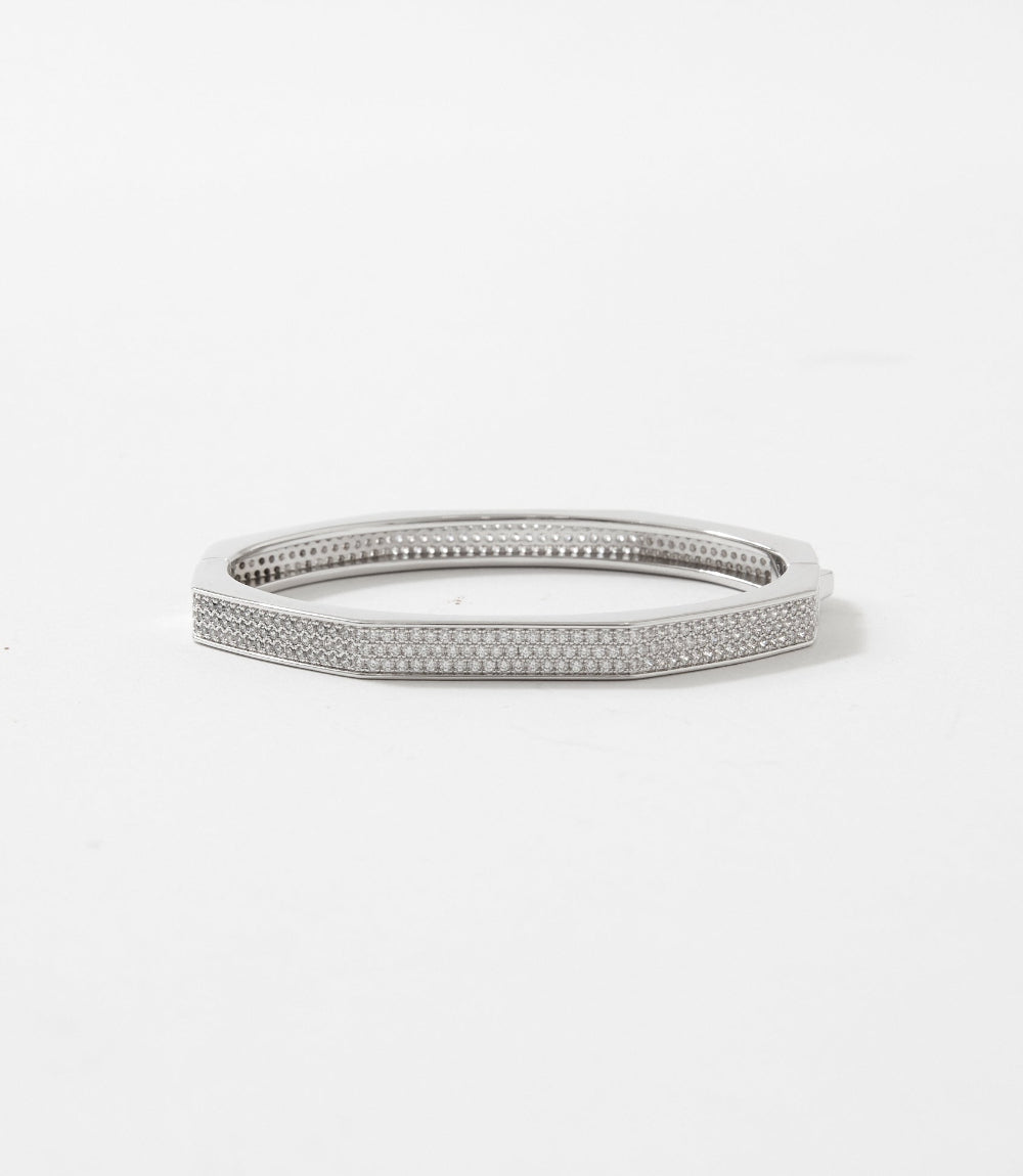 Pavé Crystal Angular Cuff Bracelet