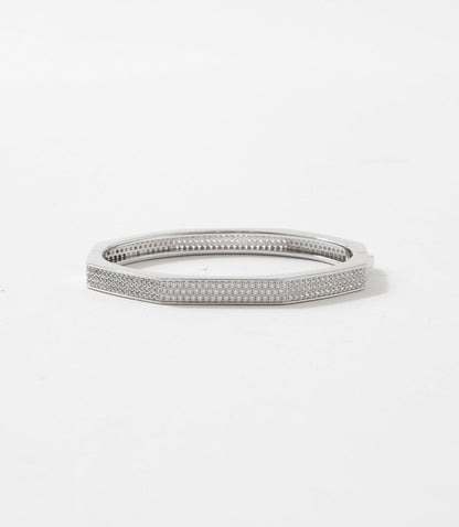 Pavé Crystal Angular Cuff Bracelet