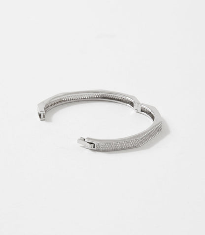 Pavé Crystal Angular Cuff Bracelet