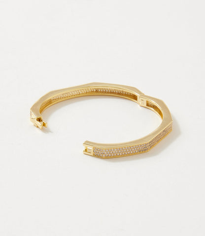 Pavé Crystal Angular Cuff Bracelet