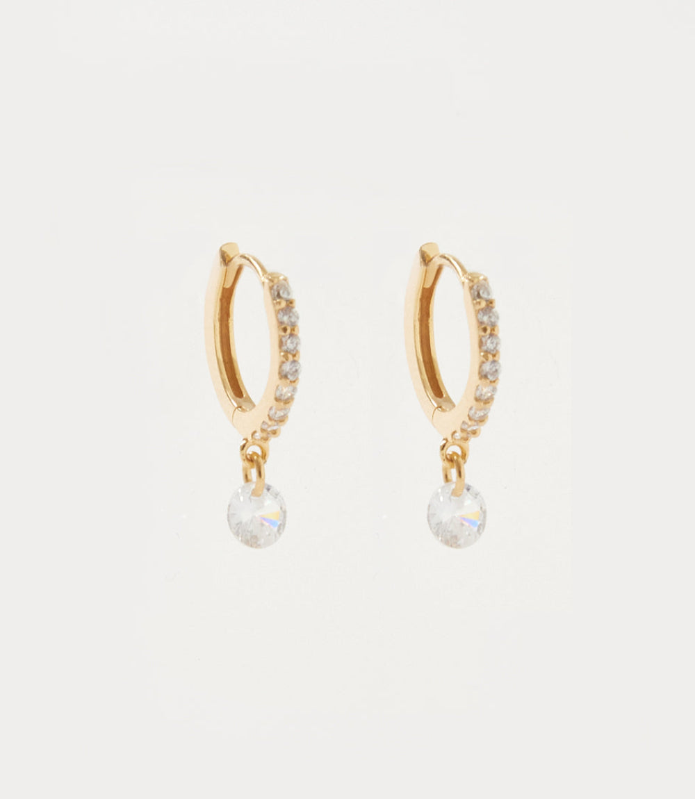 Pavé Huggie Earrings