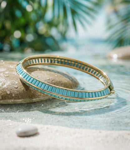 Turquoise Beaded Bangle