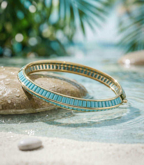 Turquoise Beaded Bangle