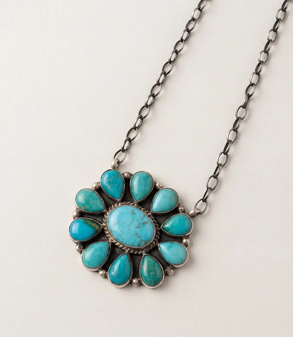 Kingman Turquoise Pendant Necklace
