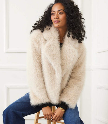 Cropped Faux Fur Jacket