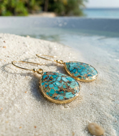 Turquoise Teardrop Earrings