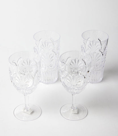 Acrylic Fleur Wine Glass