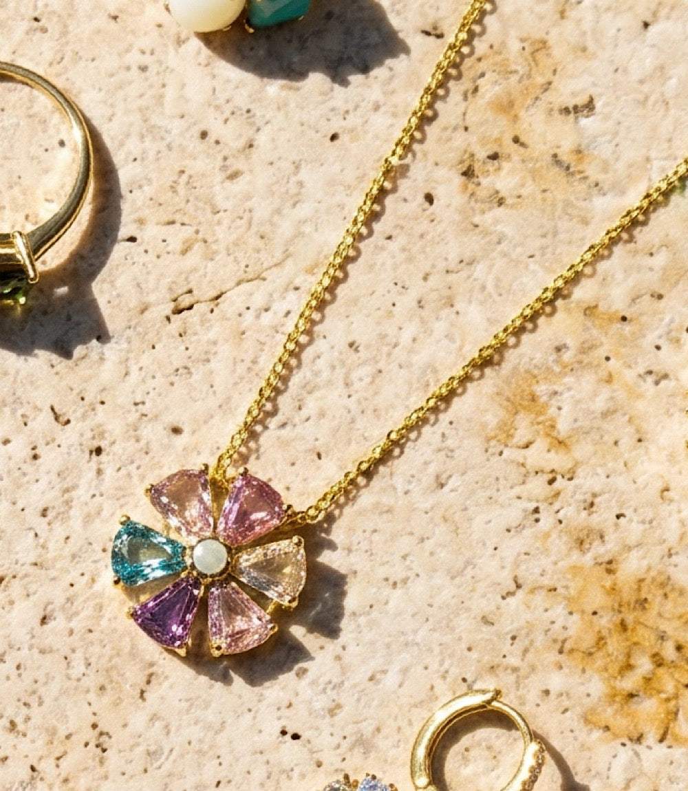Crystal Pinwheel Necklace