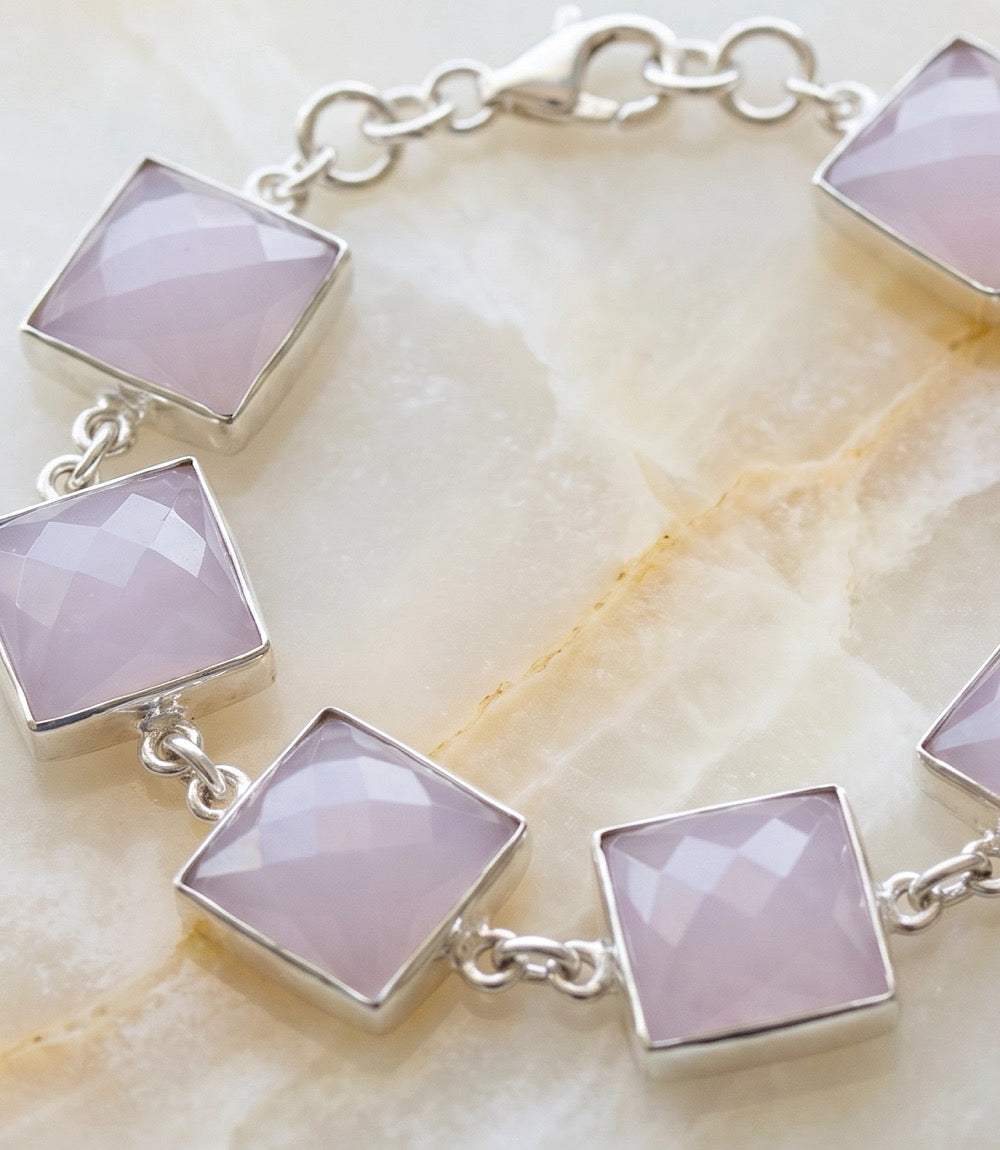 Pink Opal Link Bracelet
