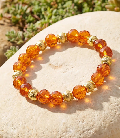 Beaded Amber Bracelet