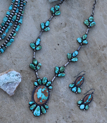 Sonoran Gold Boulder Turquoise Necklace & Earring Set