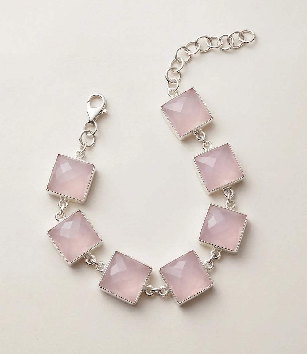Pink Opal Link Bracelet