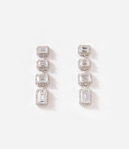Triple Crystal Earrings