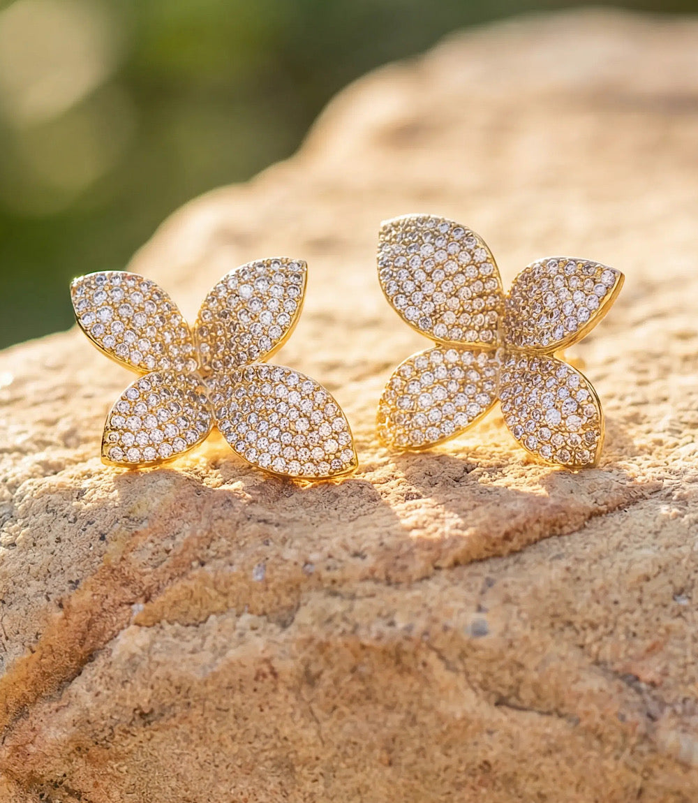 Golden Flower Earrings