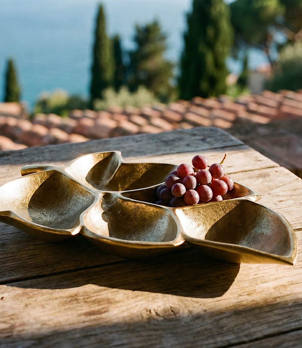 Golden Chestnut Leaf Tray