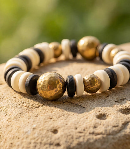 Natural Beaded Shell Bracelet