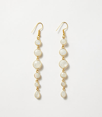 Dangling Moonstone Earrings