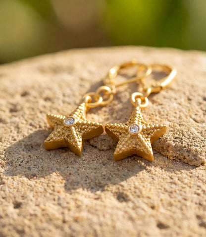 Starfish Crystal Earrings