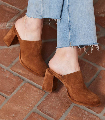 Seychelles Honor Suede High Heel Clogs