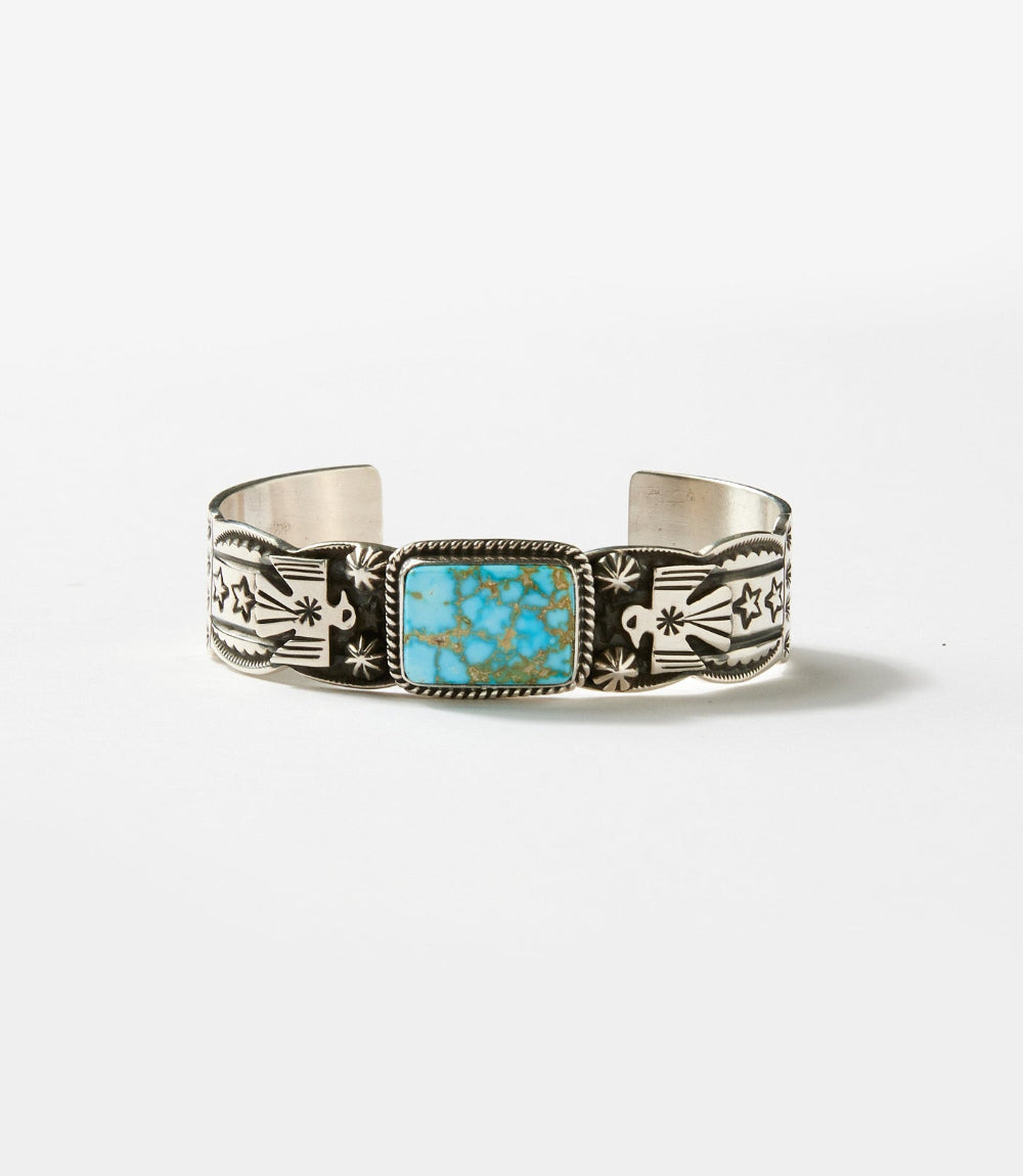 Natural Kingman Turquoise Thunderbird Bracelet