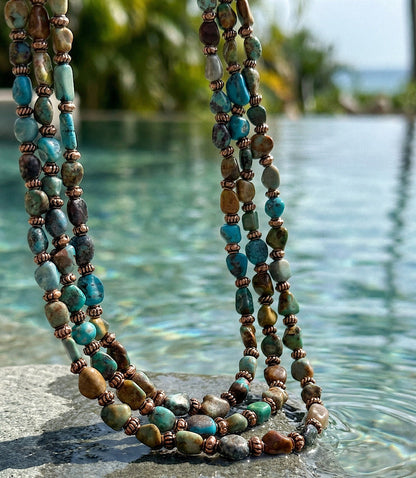 Turquoise Triple Strand Necklace