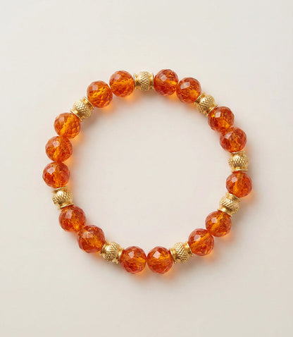 Beaded Amber Bracelet