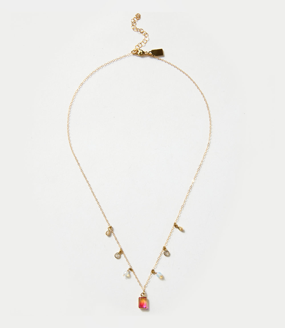 Gemstone Station Necklace