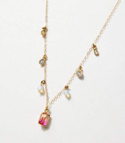 Gemstone Station Necklace