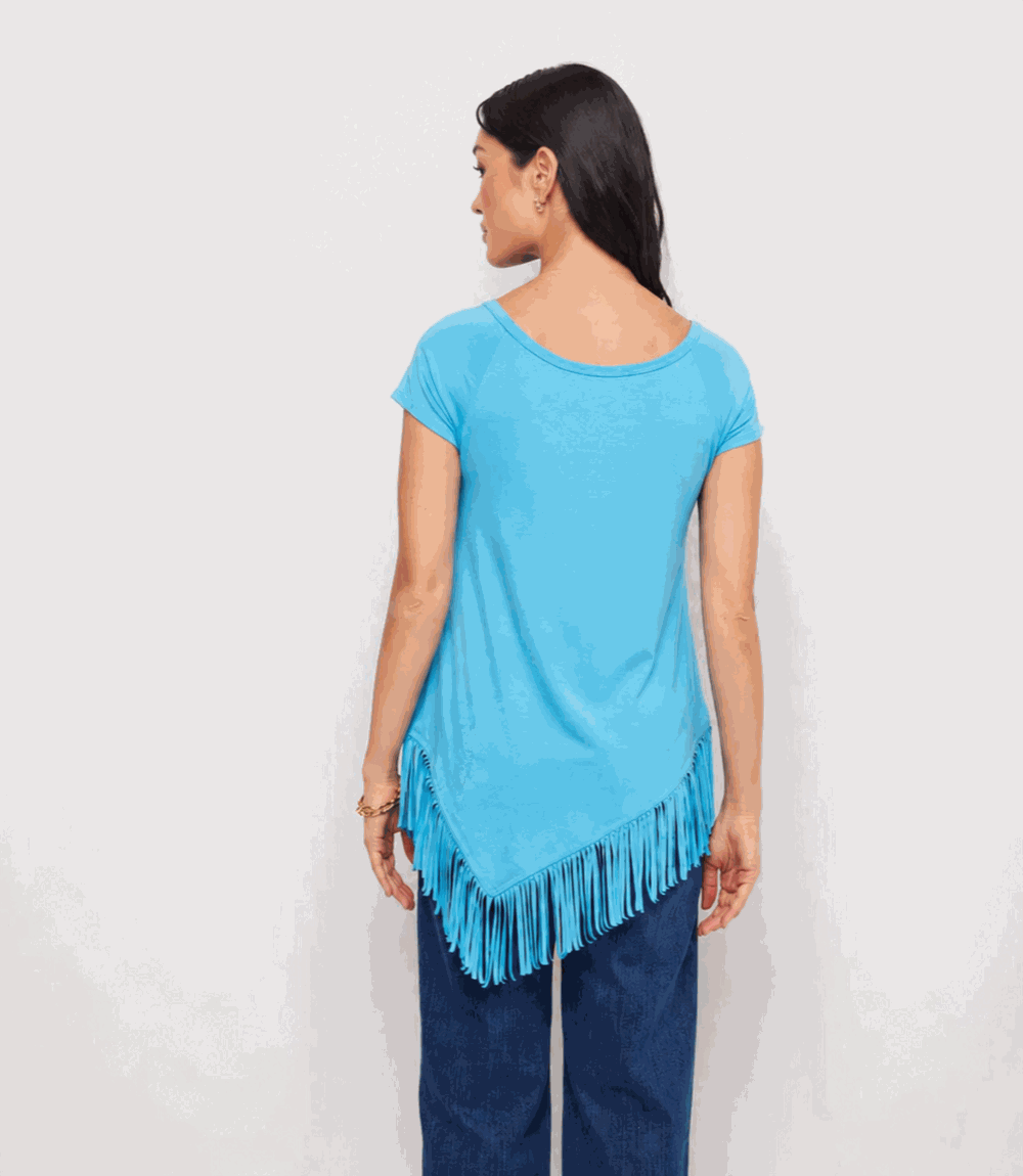Angled Fringe Top