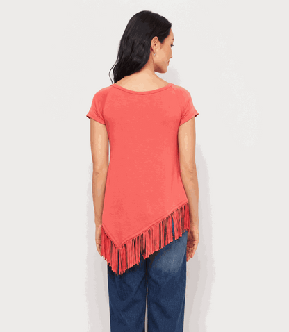 Angled Fringe Top
