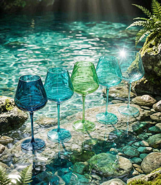 Colors Of Hawaii Wine Glasses, Set Of 5