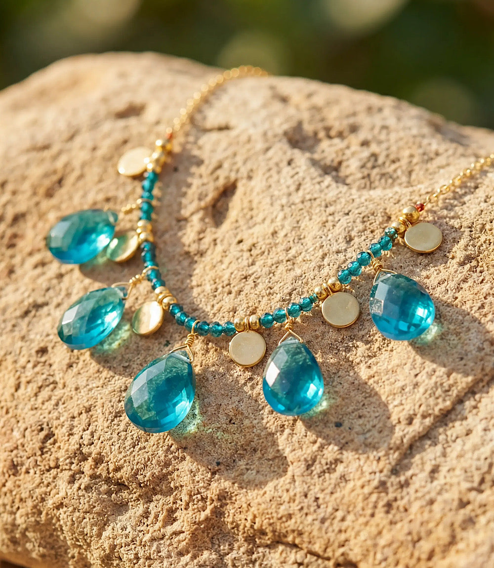 Teal Topaz Statement Necklace