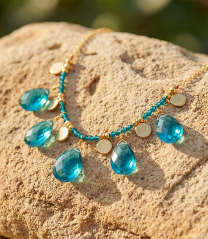 Teal Topaz Statement Necklace