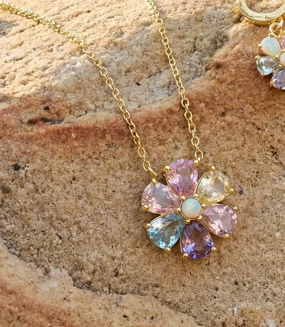 Crystal Pinwheel Necklace