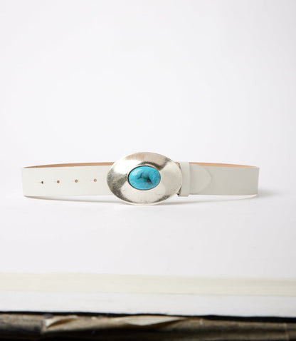 Streets Ahead Turquoise Buckle Leather Belt
