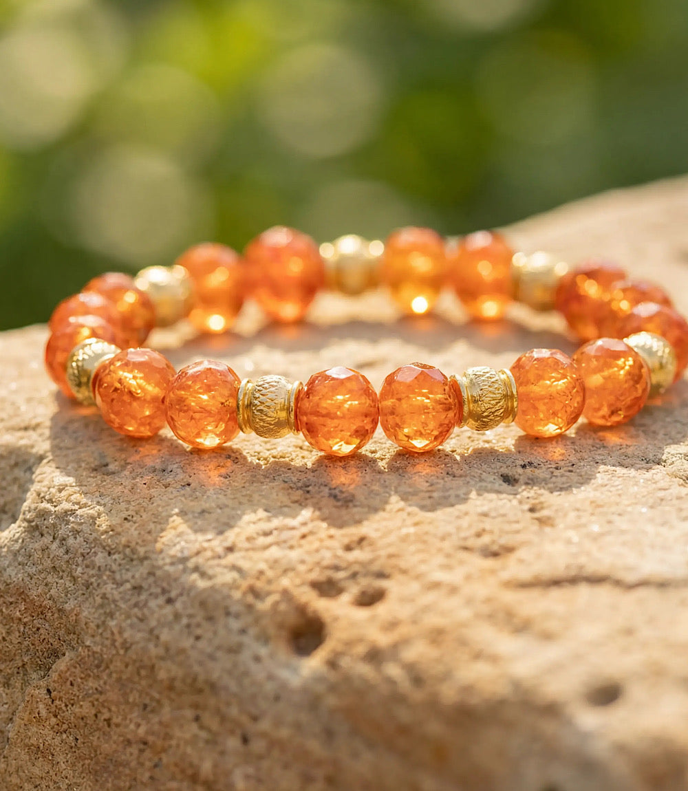 Beaded Amber Bracelet