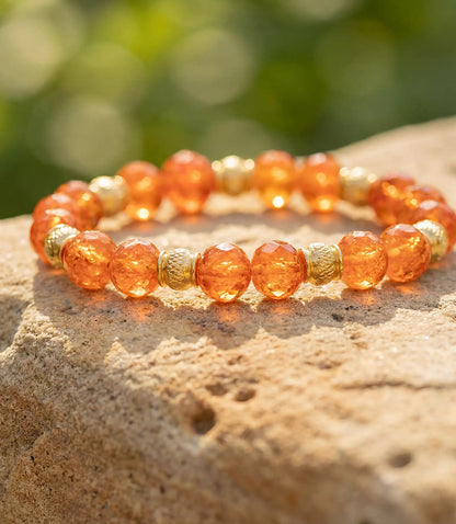 Beaded Amber Bracelet