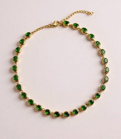 Gemstone Station Necklace