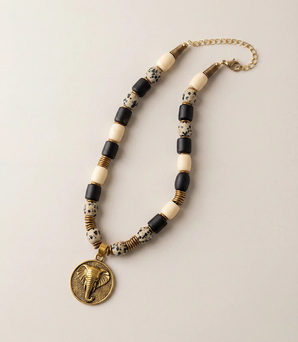 Vintage Elephant Pendant Necklace