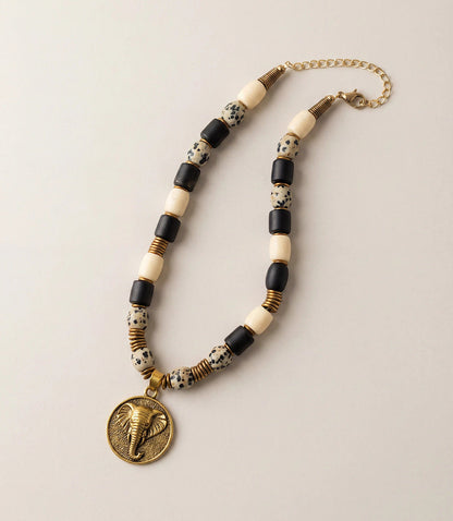 Vintage Elephant Pendant Necklace