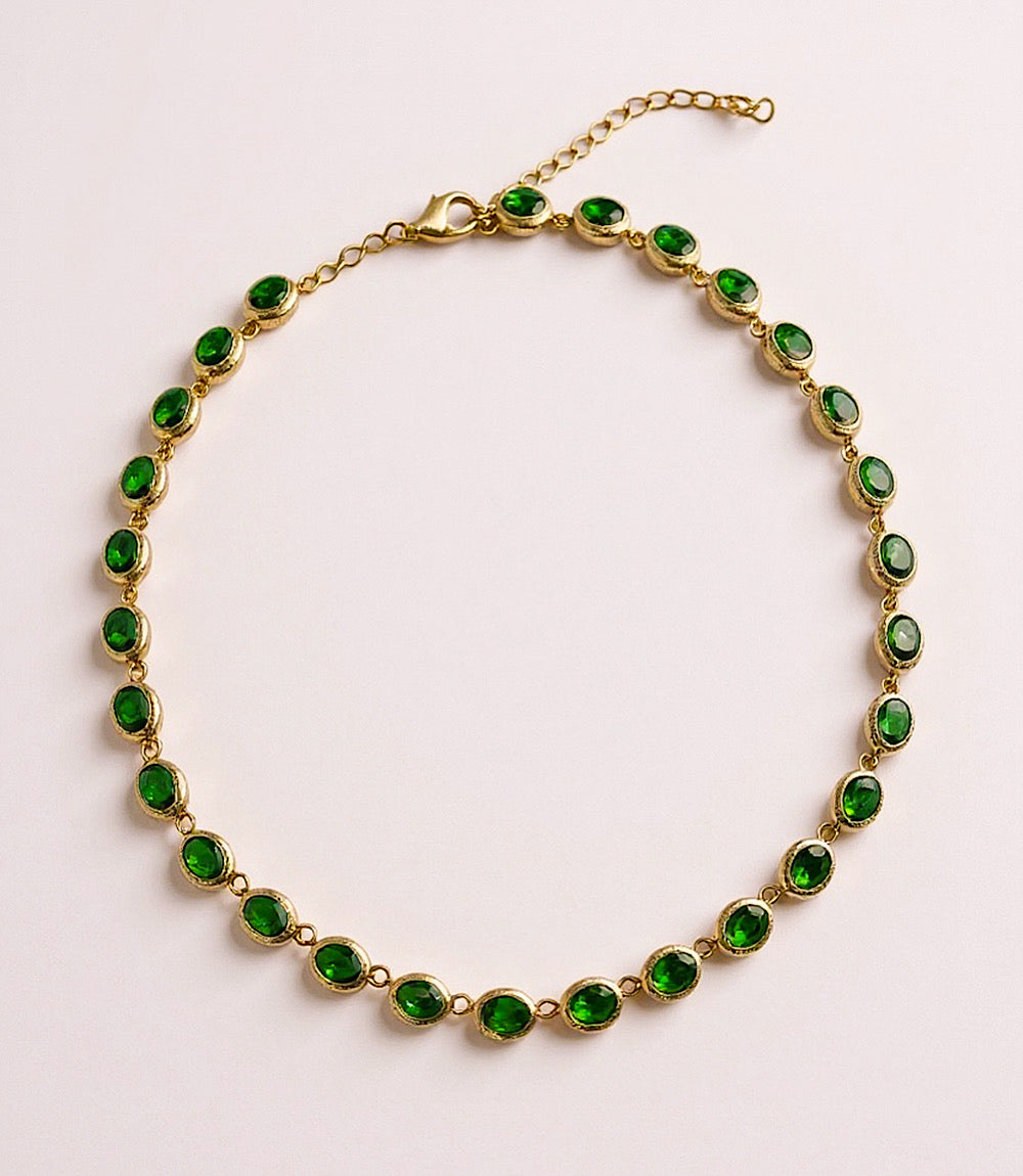 Gemstone Station Necklace