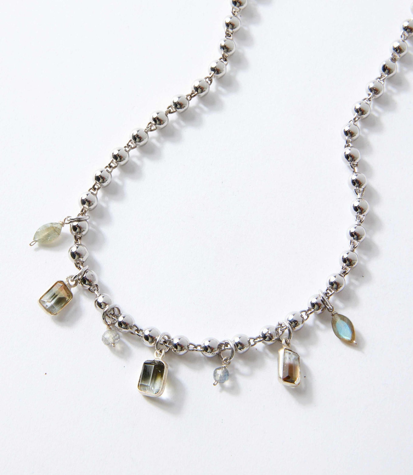 Labradorite Station Necklace