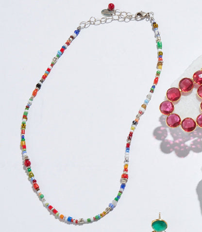 African Trade Beads Necklace
