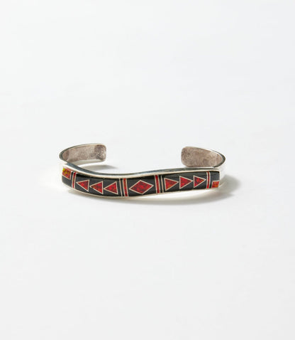 Black Onyx And Red Opal Cuff Bracelet