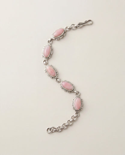 Pink Conch Station Link Bracelet