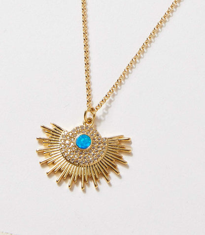 Opal Sunburst Necklace