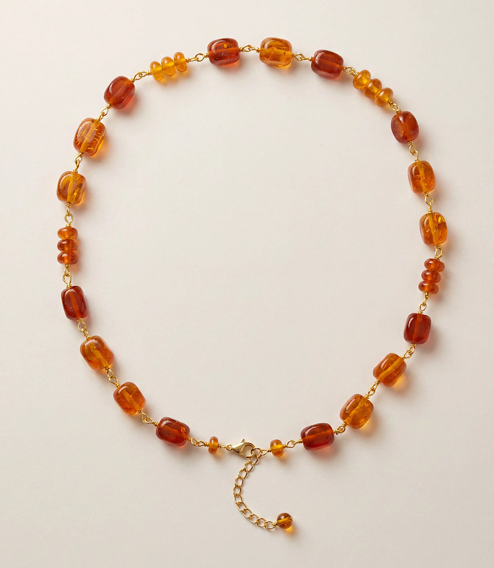 Amber Link Necklace