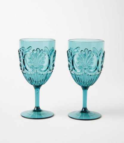 Acrylic Fleur Wine Glass