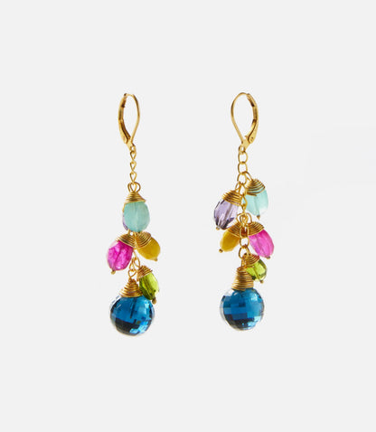Gemstone Dangle Earrings