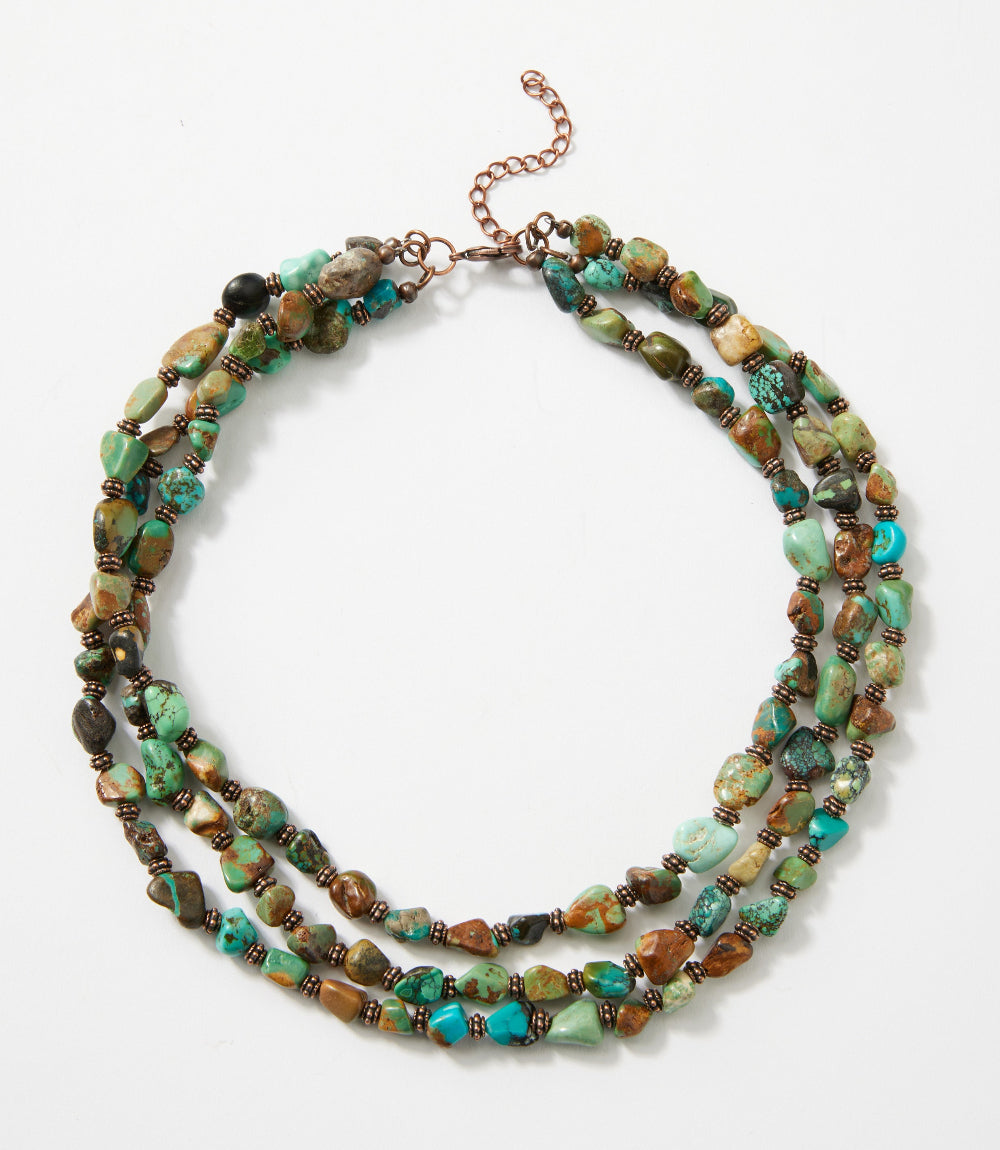 Turquoise Triple Strand Necklace